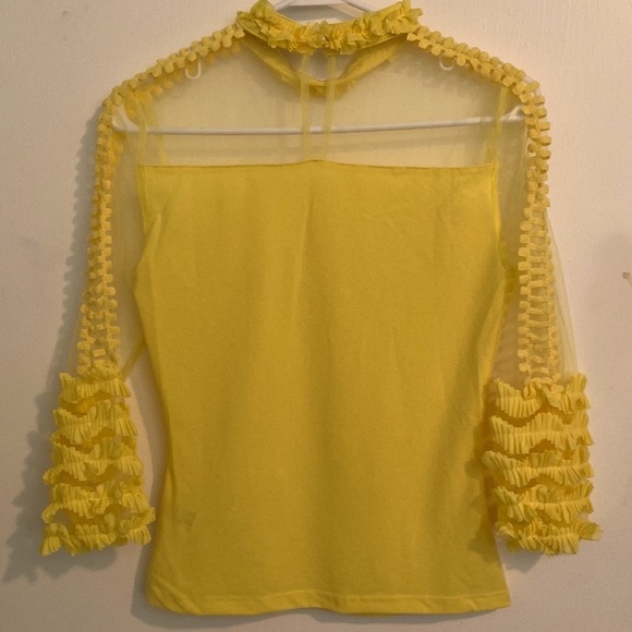 Beautiful yellow top by PASTEL. Sz S. NWOT - Picture 3 of 7
